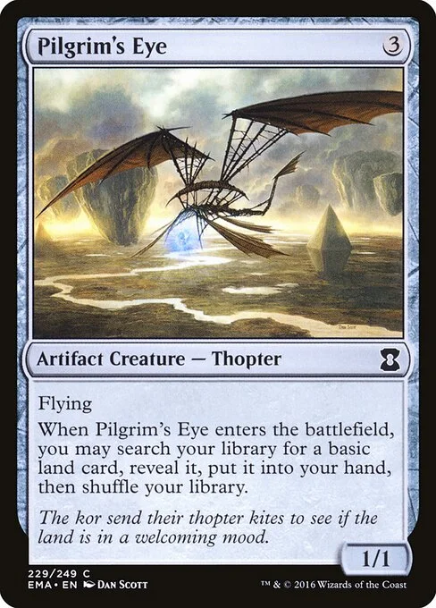 Pilgrim's Eye, carta Magic di tipo Artifact Creature — Thopter illustrata da Dan Murayama Scott