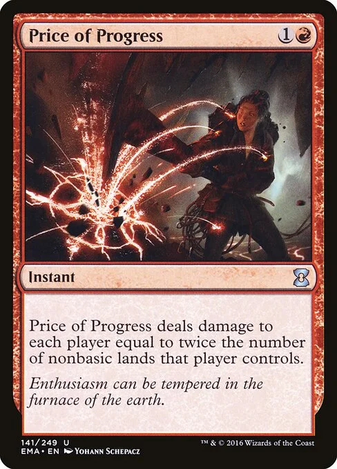 Price of Progress, carta Magic di tipo Instant illustrata da Yohann Schepacz