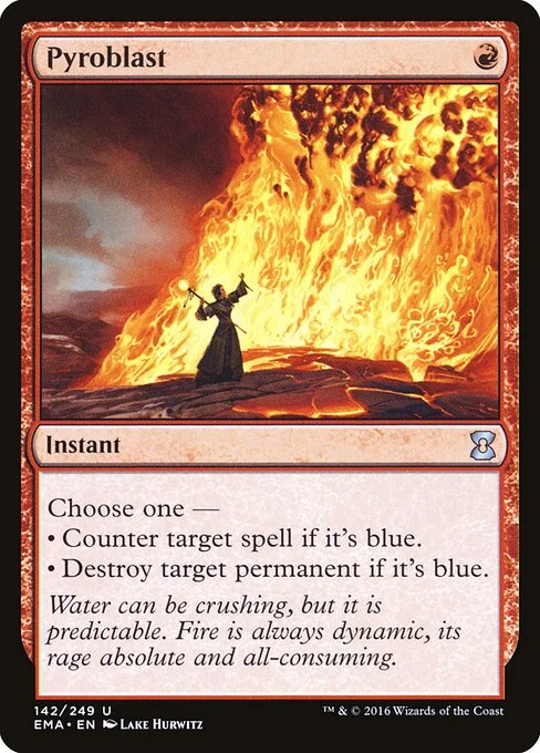 Pyroblast, carta Magic di tipo Instant illustrata da Lake Hurwitz