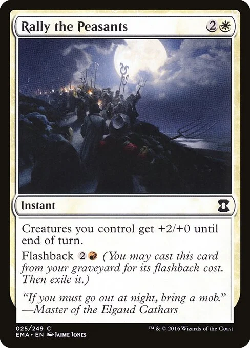 Rally the Peasants, carta Magic di tipo Instant illustrata da Jaime Jones