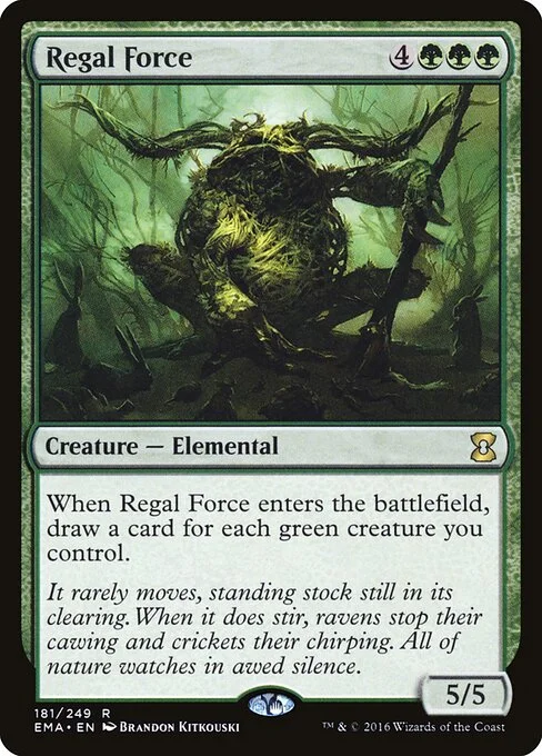 Regal Force, carta Magic di tipo Creature — Elemental illustrata da Brandon Kitkouski
