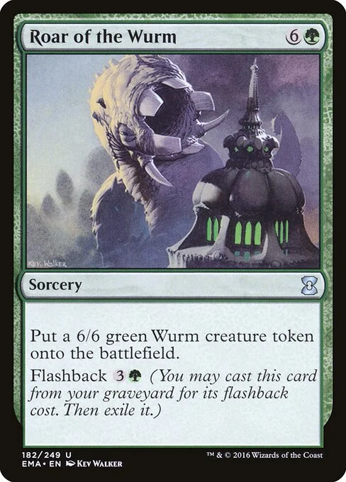 Roar of the Wurm, carta Magic di tipo Sorcery illustrata da Kev Walker