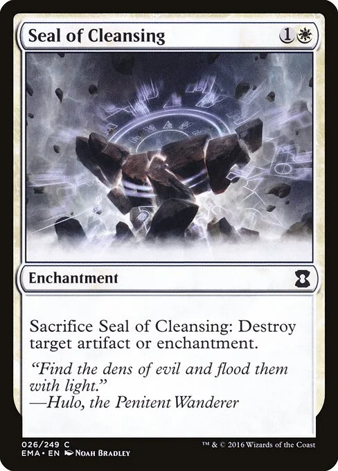 Seal of Cleansing, carta Magic di tipo Enchantment illustrata da Noah Bradley