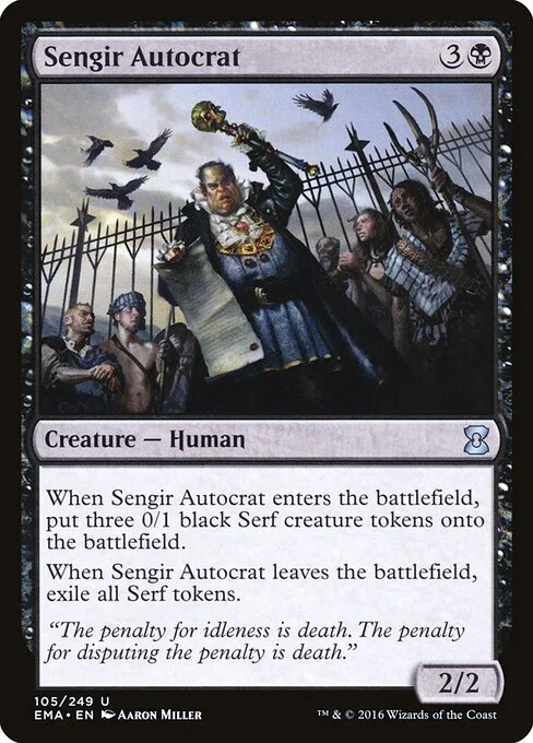 Sengir Autocrat, carta Magic di tipo Creature — Human illustrata da Aaron Miller