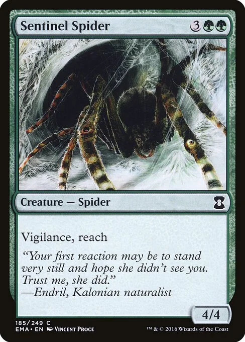 Sentinel Spider, carta Magic di tipo Creature — Spider illustrata da Vincent Proce