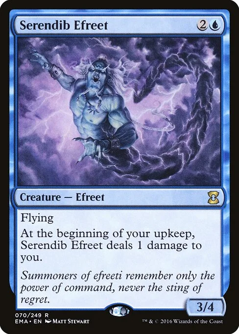 Serendib Efreet, carta Magic di tipo Creature — Efreet illustrata da Matt Stewart