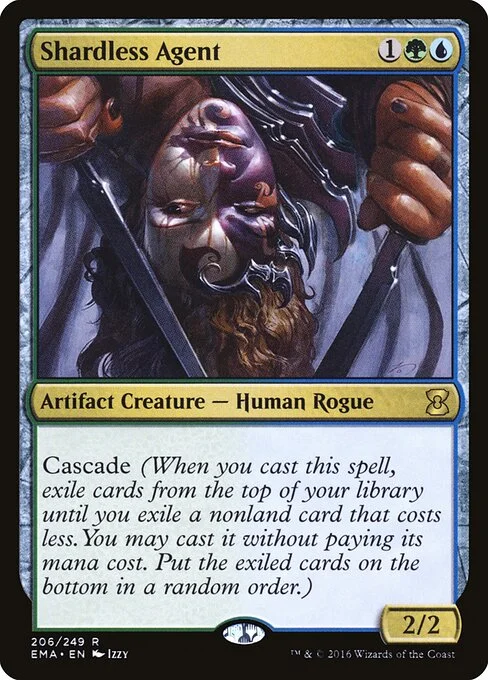 Shardless Agent, carta Magic di tipo Artifact Creature — Human Rogue illustrata da Izzy