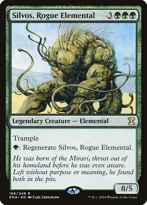 Silvos, Rogue Elemental, carta Magic di tipo Legendary Creature — Elemental illustrata da Carl Critchlow