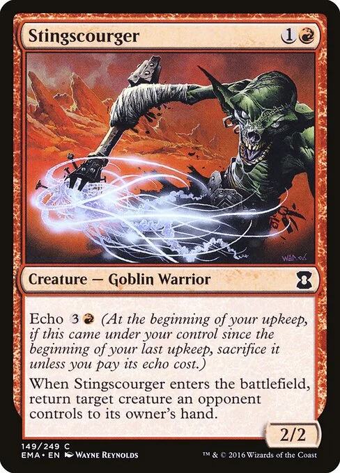 Stingscourger, carta Magic di tipo Creature — Goblin Warrior illustrata da Wayne Reynolds