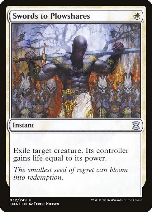 Swords to Plowshares, carta Magic di tipo Instant illustrata da Terese Nielsen