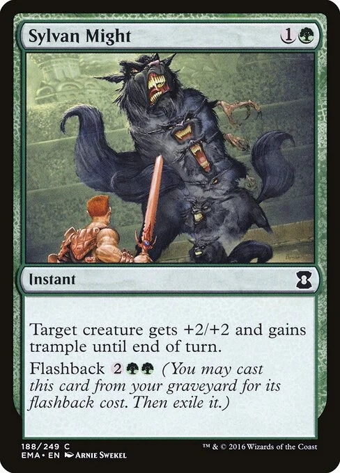 Sylvan Might, carta Magic di tipo Instant illustrata da Arnie Swekel