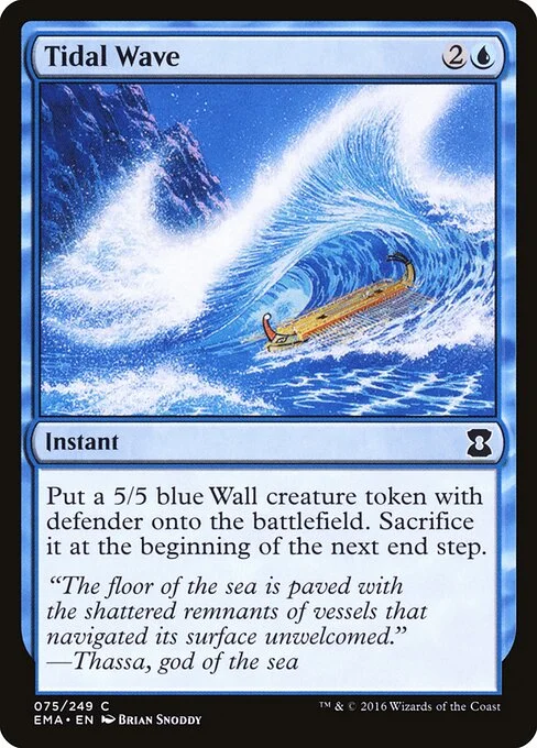 Tidal Wave, carta Magic di tipo Instant illustrata da Brian Snõddy