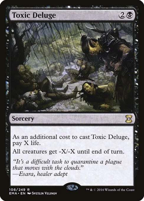 Toxic Deluge, carta Magic di tipo Sorcery illustrata da Svetlin Velinov