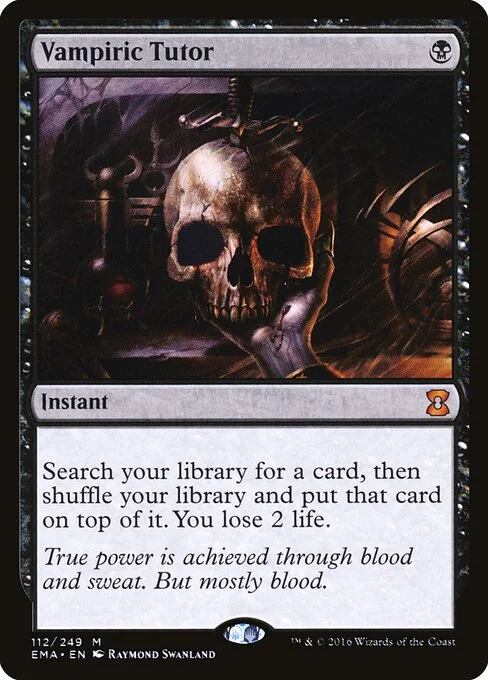 Vampiric Tutor, carta Magic di tipo Instant illustrata da Raymond Swanland