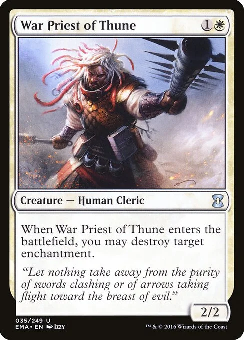 War Priest of Thune, carta Magic di tipo Creature — Human Cleric illustrata da Izzy