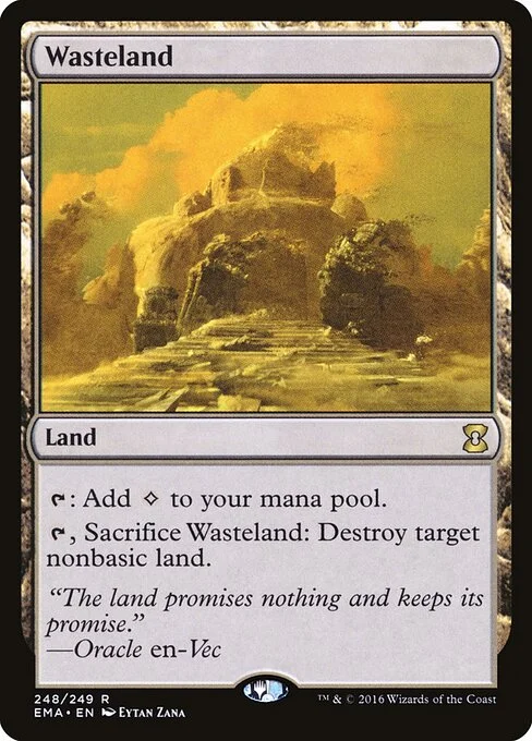 Wasteland, carta Magic di tipo Land illustrata da Eytan Zana