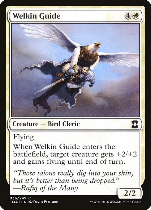 Welkin Guide, carta Magic di tipo Creature — Bird Cleric illustrata da David Palumbo