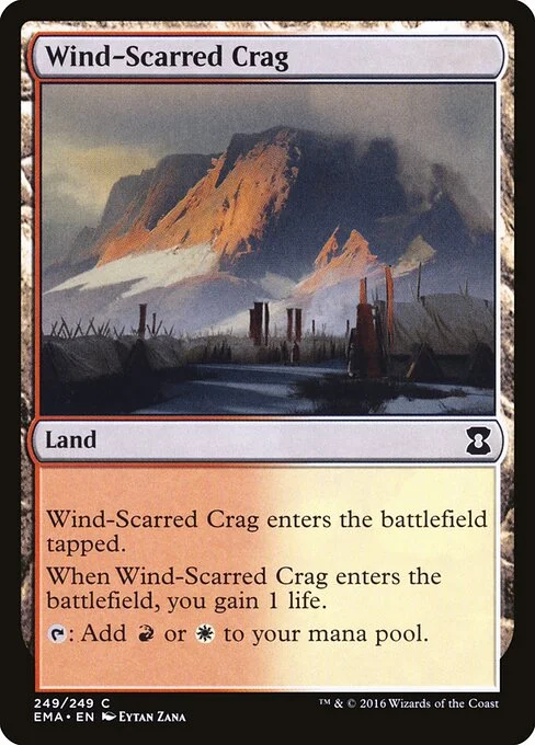 Wind-Scarred Crag, carta Magic di tipo Land illustrata da Eytan Zana
