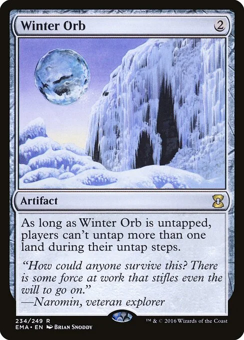 Winter Orb, carta Magic di tipo Artifact illustrata da Brian Snõddy