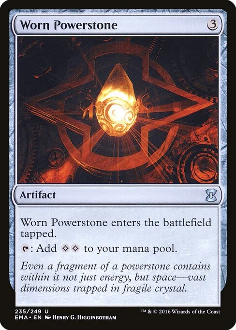 Worn Powerstone, carta Magic di tipo Artifact illustrata da Henry G. Higginbotham
