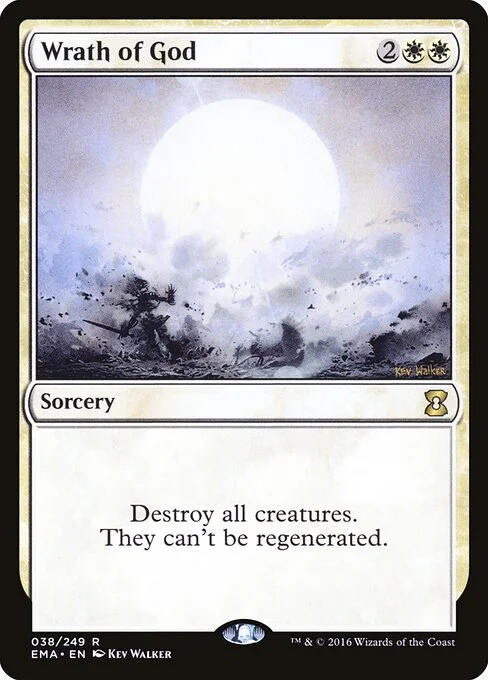 Wrath of God, carta Magic di tipo Sorcery illustrata da Kev Walker