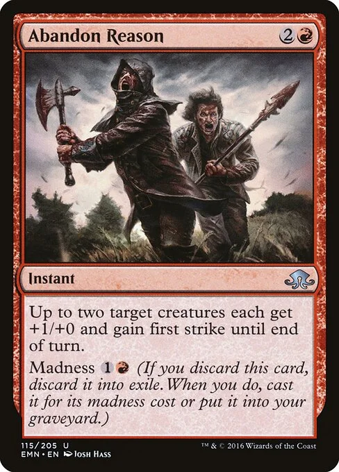 Abandon Reason, carta Magic di tipo Instant illustrata da Josh Hass