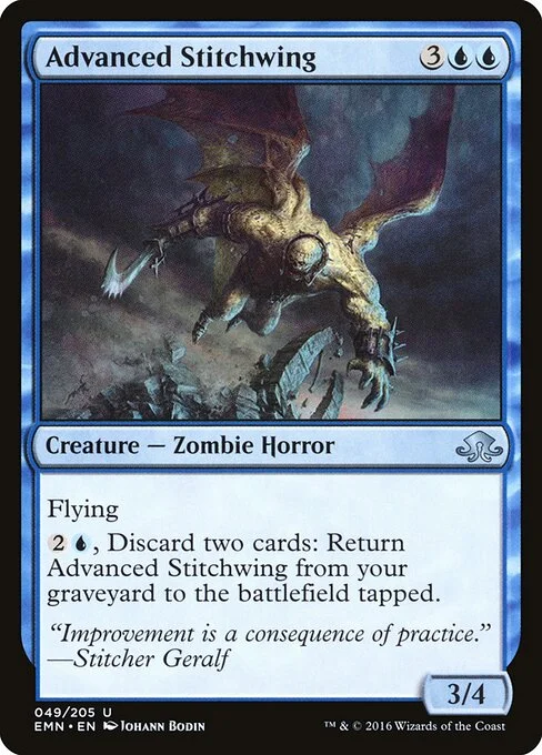Advanced Stitchwing, carta Magic di tipo Creature — Zombie Horror illustrata da Johann Bodin