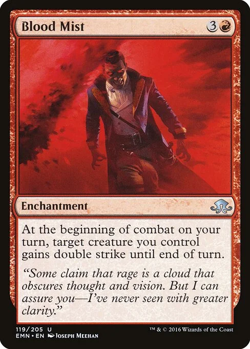 Blood Mist, carta Magic di tipo Enchantment illustrata da Joseph Meehan