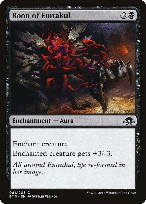 Boon of Emrakul, carta Magic di tipo Enchantment — Aura illustrata da Svetlin Velinov