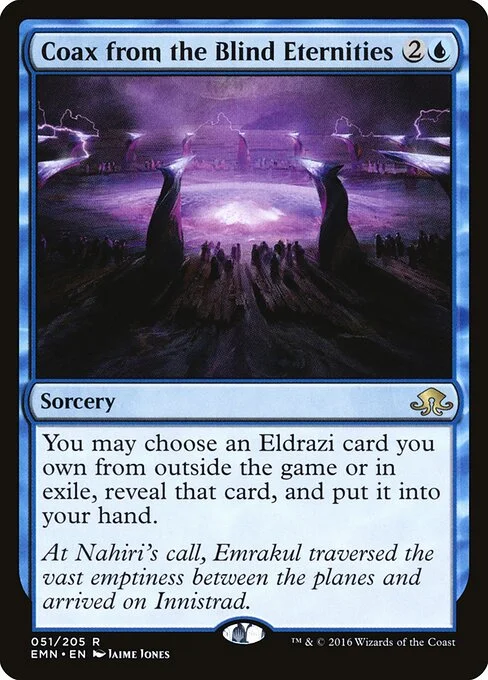 Coax from the Blind Eternities, carta Magic di tipo Sorcery illustrata da Jaime Jones