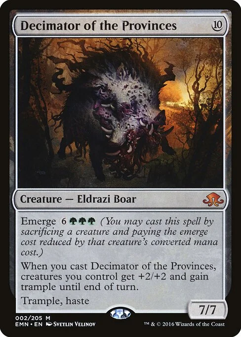 Decimator of the Provinces, carta Magic di tipo Creature — Eldrazi Boar illustrata da Svetlin Velinov