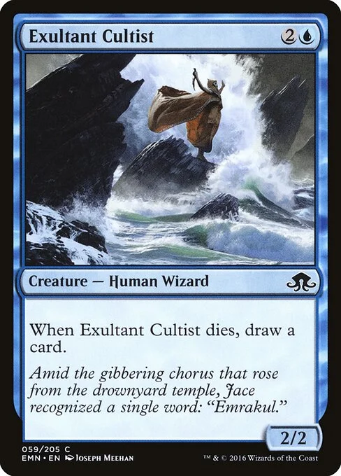 Exultant Cultist, carta Magic di tipo Creature — Human Wizard illustrata da Joseph Meehan
