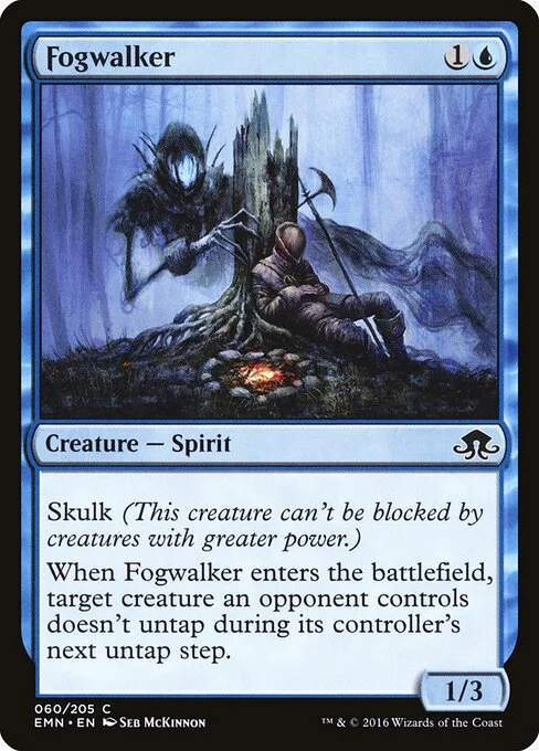 Fogwalker, carta Magic di tipo Creature — Spirit illustrata da Seb McKinnon