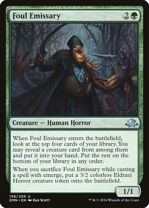 Foul Emissary, carta Magic di tipo Creature — Human Horror illustrata da Dan Murayama Scott