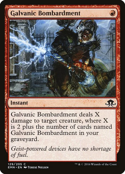Galvanic Bombardment, carta Magic di tipo Instant illustrata da Terese Nielsen