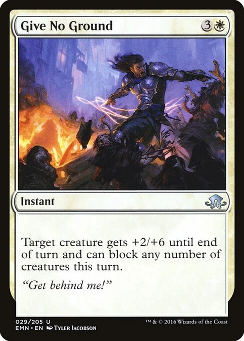 Give No Ground, carta Magic di tipo Instant illustrata da Tyler Jacobson