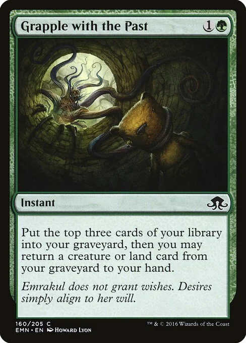 Grapple with the Past, carta Magic di tipo Instant illustrata da Howard Lyon
