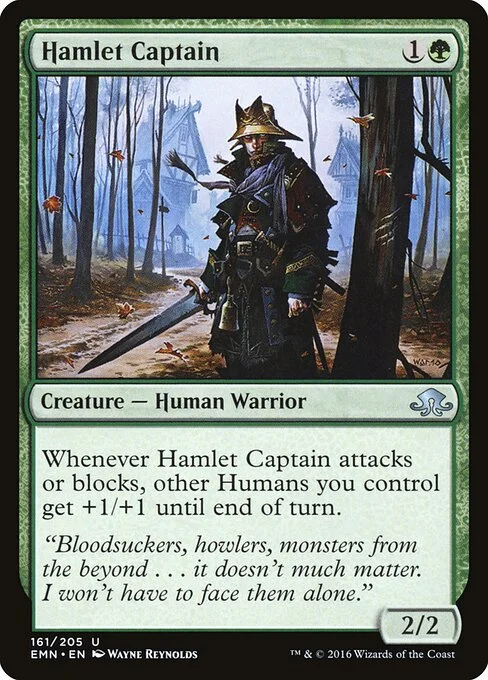 Hamlet Captain, carta Magic di tipo Creature — Human Warrior illustrata da Wayne Reynolds