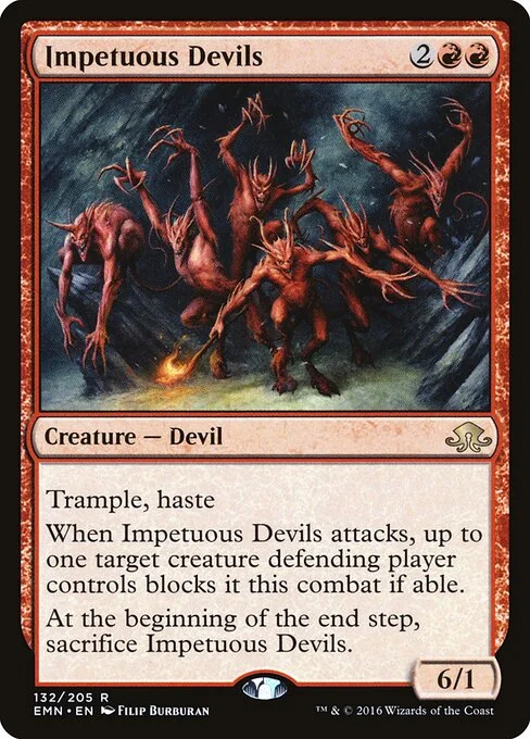 Impetuous Devils, carta Magic di tipo Creature — Devil illustrata da Filip Burburan