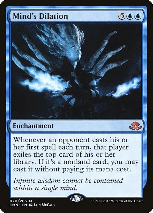 Mind's Dilation, carta Magic di tipo Enchantment illustrata da Iain McCaig