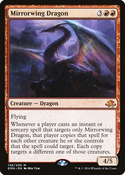 Mirrorwing Dragon, carta Magic di tipo Creature — Dragon illustrata da Min Yum