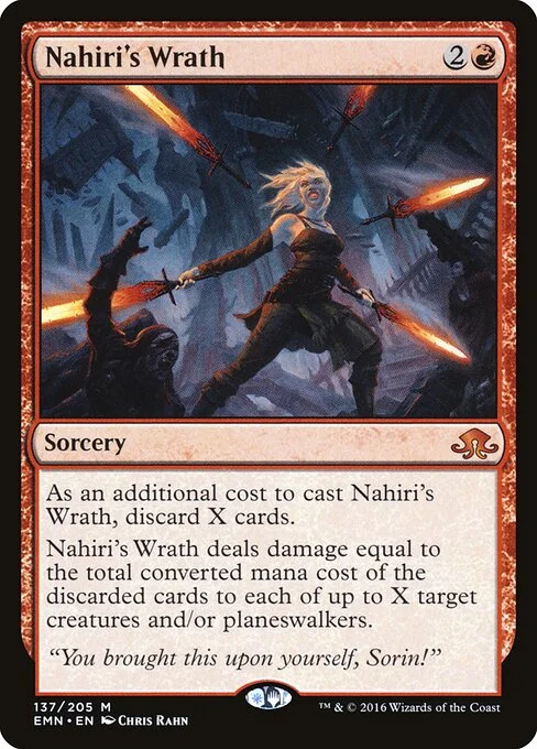 Nahiri's Wrath, carta Magic di tipo Sorcery illustrata da Chris Rahn