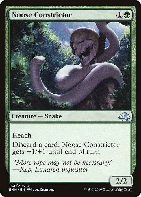 Noose Constrictor, carta Magic di tipo Creature — Snake illustrata da Igor Kieryluk