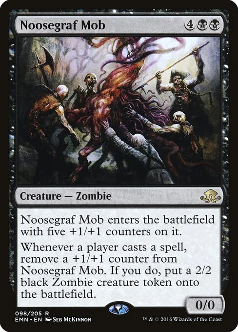 Noosegraf Mob, carta Magic di tipo Creature — Zombie illustrata da Seb McKinnon