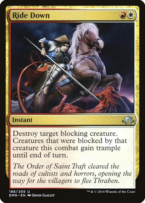 Ride Down, carta Magic di tipo Instant illustrata da David Gaillet