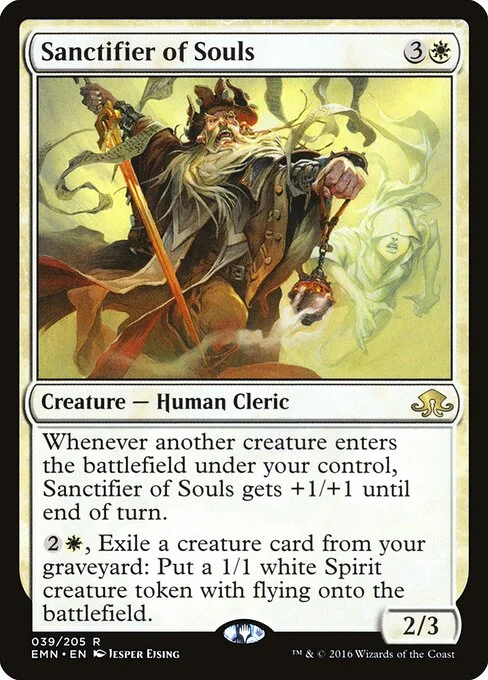 Sanctifier of Souls, carta Magic di tipo Creature — Human Cleric illustrata da Jesper Ejsing