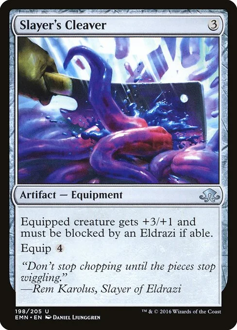 Slayer's Cleaver, carta Magic di tipo Artifact — Equipment illustrata da Daniel Ljunggren