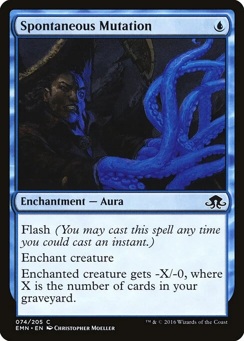 Spontaneous Mutation, carta Magic di tipo Enchantment — Aura illustrata da Christopher Moeller