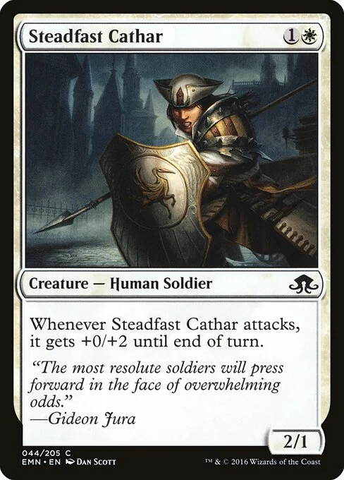 Steadfast Cathar, carta Magic di tipo Creature — Human Soldier illustrata da Dan Murayama Scott