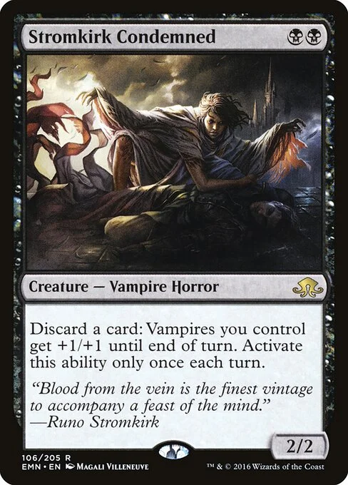 Stromkirk Condemned, carta Magic di tipo Creature — Vampire Horror illustrata da Magali Villeneuve